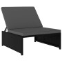 Reclining garden chairs with table 2 pcs black PE rattan by vidaXL, Loungers - Ref: Foro24-47402, Price: 208,99 €, Discount: %