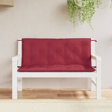 Garden bench cushions 2 pcs burgundy 120x50x7 cm by vidaXL, Cushions for chairs and sofas - Ref: Foro24-361687, Price: 47,99 ...