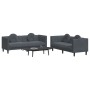 Set von Sofas mit 2 Stück dunkelgrauen Samtkissen von vidaXL, Sofas - Ref: Foro24-3209258, Preis: 506,47 €, Rabatt: %