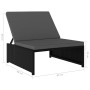 Sillas de jardín reclinables con mesa 2 uds ratán PE negro de vidaXL, Tumbonas - Ref: Foro24-47402, Precio: 207,74 €, Descuen...