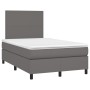 Cama box spring con colchón cuero sintético gris 120x190 cm de vidaXL, Camas y somieres - Ref: Foro24-3269969, Precio: 410,63...