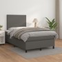 Box spring bed with gray synthetic leather mattress 120x190 cm by vidaXL, Beds and slatted bases - Ref: Foro24-3269969, Price...