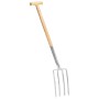 Garden fork T-grip stainless steel and ash wood by vidaXL, Shovels and picks - Ref: Foro24-146145, Price: 42,99 €, Discount: %