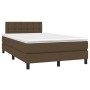 Boxspringbett mit Matratze und dunkelbraunem LED-Stoff 120x190 cm von vidaXL, Betten und Lattenroste - Ref: Foro24-3270070, P...