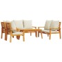 5-piece garden furniture set with solid acacia wood and cushions by vidaXL, Garden sets - Ref: Foro24-3211801, Price: 599,97 ...