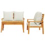 3-piece garden furniture set with acacia wood cushions by vidaXL, Garden sets - Ref: Foro24-3211798, Price: 415,16 €, Discoun...