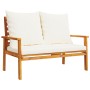 3-piece garden furniture set with acacia wood cushions by vidaXL, Garden sets - Ref: Foro24-3211798, Price: 415,16 €, Discoun...