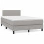 Box spring bed with light gray fabric mattress 120x190 cm by vidaXL, Beds and slatted bases - Ref: Foro24-3269709, Price: 365...