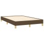 Cama box spring con colchón tela marrón oscuro 120x190 cm de vidaXL, Camas y somieres - Ref: Foro24-3269761, Precio: 360,98 €...