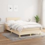 Box spring bed with cream fabric mattress 120x190 cm by vidaXL, Beds and slatted bases - Ref: Foro24-3269763, Price: 369,67 €...