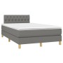 Cama box spring con colchón tela gris oscuro 120x190 cm de vidaXL, Camas y somieres - Ref: Foro24-3269794, Precio: 376,21 €, ...