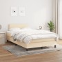 Box spring bed with cream fabric mattress 120x190 cm by vidaXL, Beds and slatted bases - Ref: Foro24-3269714, Price: 374,77 €...