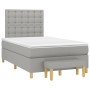 Box spring bed with light gray fabric mattress 120x190 cm by vidaXL, Beds and slatted bases - Ref: Foro24-3270432, Price: 439...