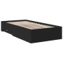 Cama con cajones madera de ingeniería negro 90x190 cm de vidaXL, Camas y somieres - Ref: Foro24-3280434, Precio: 119,20 €, De...