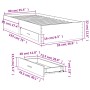 Betongraues Holzwerkstoffbett mit Schubladen 90x190 cm von vidaXL, Betten und Lattenroste - Ref: Foro24-3280436, Preis: 114,9...