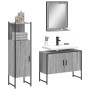 Set de muebles de baño 3 pzas madera contrachapada gris sonoma de vidaXL, Muebles de baño - Ref: Foro24-3214352, Precio: 155,...