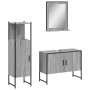 3-piece bathroom furniture set made of gray Sonoma plywood by vidaXL, Bathroom furniture - Ref: Foro24-3214352, Price: 155,32...