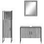 3-piece bathroom furniture set made of gray Sonoma plywood by vidaXL, Bathroom furniture - Ref: Foro24-3214352, Price: 155,32...