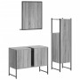 3-piece bathroom furniture set made of gray Sonoma plywood by vidaXL, Bathroom furniture - Ref: Foro24-3214352, Price: 155,32...