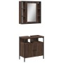 Set de muebles baño 2 pzas madera contrachapada marrón roble de vidaXL, Muebles de baño - Ref: Foro24-3214719, Precio: 127,76...