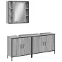 Set de muebles de baño 3 pzas madera contrachapada gris sonoma de vidaXL, Muebles de baño - Ref: Foro24-3214733, Precio: 184,...