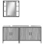 Set de muebles de baño 3 pzas madera contrachapada gris sonoma de vidaXL, Muebles de baño - Ref: Foro24-3214733, Precio: 188,...