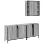 Set de muebles de baño 3 pzas madera contrachapada gris sonoma de vidaXL, Muebles de baño - Ref: Foro24-3214733, Precio: 184,...