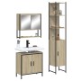 3-piece bathroom furniture set made of Sonoma oak plywood. by vidaXL, Bathroom furniture - Ref: Foro24-3214681, Price: 201,05...