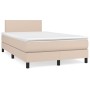 Box spring bed LED mattress synthetic leather cappuccino 120x190cm by vidaXL, Beds and slatted bases - Ref: Foro24-3270128, P...