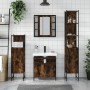 4-piece bathroom furniture set made of smoked oak plywood by vidaXL, Bathroom furniture - Ref: Foro24-3214767, Price: 264,86 ...