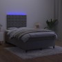 Box spring bed with mattress and LED dark gray velvet 120x190 cm by vidaXL, Beds and slatted bases - Ref: Foro24-3270336, Pri...