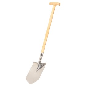 Garden Spiked Shovel with T-Grip Stainless Steel and Ash by vidaXL, Shovels and picks - Ref: Foro24-146147, Price: 41,79 €, D...