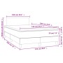 Box spring bed with mattress and LED dark gray velvet 120x190 cm by vidaXL, Beds and slatted bases - Ref: Foro24-3270142, Pri...