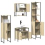 Juego de muebles de baño 4 pzas contrachapada roble Sonoma de vidaXL, Muebles de baño - Ref: Foro24-3214706, Precio: 288,89 €...