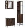 Set de muebles de baño 3 pzas madera contrachapada roble marrón de vidaXL, Muebles de baño - Ref: Foro24-3214744, Precio: 198...