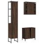 Set de muebles de baño 3 pzas madera contrachapada roble marrón de vidaXL, Muebles de baño - Ref: Foro24-3214744, Precio: 198...