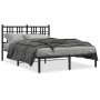 Bed frame with black metal headboard 140x200 cm by vidaXL, Beds and slatted bases - Ref: Foro24-376325, Price: 106,79 €, Disc...