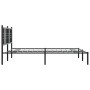 Estructura de cama con cabecero metal negro 160x200 cm de vidaXL, Camas y somieres - Ref: Foro24-376327, Precio: 110,78 €, De...