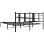 Estructura de cama con cabecero metal negro 160x200 cm de vidaXL, Camas y somieres - Ref: Foro24-376327, Precio: 110,78 €, De...