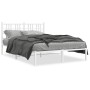 Metal bed frame with white headboard 120x200 cm by vidaXL, Beds and slatted bases - Ref: Foro24-376371, Price: 103,18 €, Disc...