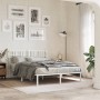 Metal bed frame with white headboard 140x190 cm by vidaXL, Beds and slatted bases - Ref: Foro24-376373, Price: 105,99 €, Disc...