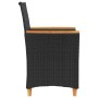 Garden chairs with cushions 2 pcs black PE rattan and acacia wood by vidaXL, Garden chairs - Ref: Foro24-368720, Price: 200,7...