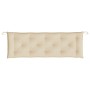 Cojines de banco de jardín 2 uds tela Oxford beige 150x50x7 cm de vidaXL, Cojines para sillas y sofás - Ref: Foro24-361700, P...