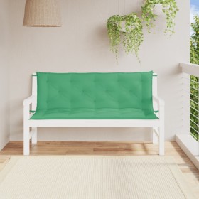 Cojines de banco de jardín 2 uds tela Oxford verde 150x50x7 cm de vidaXL, Cojines para sillas y sofás - Ref: Foro24-361702, P...