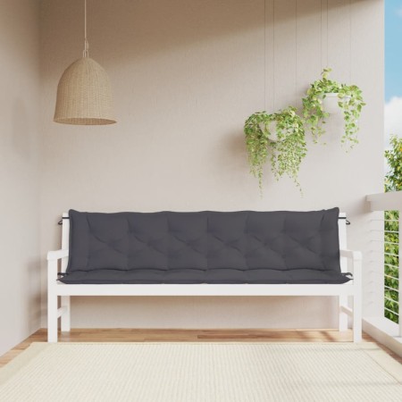 Garden bench cushions 2 units anthracite 200x50x7 cm by vidaXL, Cushions for chairs and sofas - Ref: Foro24-361735, Price: 69...