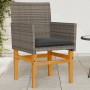 Garden chairs and cushions 2 units gray PE rattan and solid wood by vidaXL, Garden chairs - Ref: Foro24-368715, Price: 197,84...