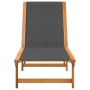 2 solid acacia wood sun loungers with black textilene. by vidaXL, Loungers - Ref: Foro24-3279247, Price: 294,45 €, Discount: %