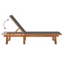 2 solid acacia wood sun loungers with black textilene. by vidaXL, Loungers - Ref: Foro24-3279247, Price: 294,45 €, Discount: %