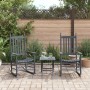 Rocking chairs with curved seat 2 units solid poplar wood gray by vidaXL, Garden chairs - Ref: Foro24-3281589, Price: 206,99 ...