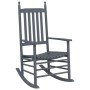 Rocking chairs with curved seat 2 units solid poplar wood gray by vidaXL, Garden chairs - Ref: Foro24-3281589, Price: 206,99 ...